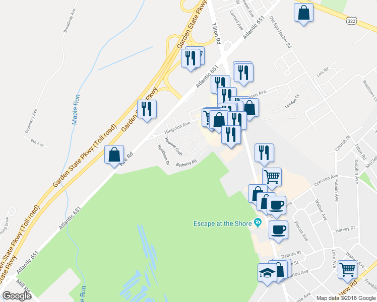 map of restaurants, bars, coffee shops, grocery stores, and more near Thyme Court in Northfield