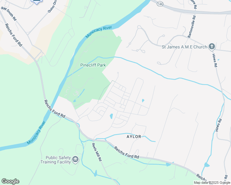 map of restaurants, bars, coffee shops, grocery stores, and more near 8456 Randell Ridge Road in Frederick