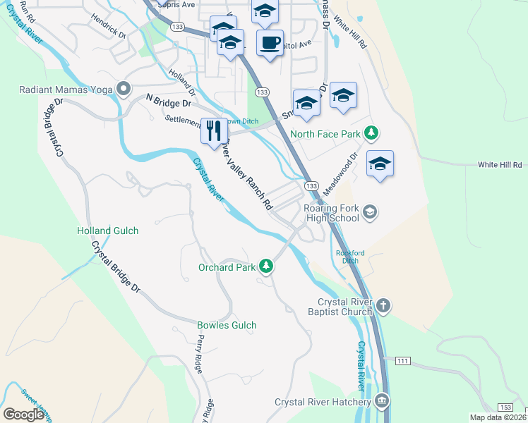 map of restaurants, bars, coffee shops, grocery stores, and more near 431 Boundary Lane in Carbondale