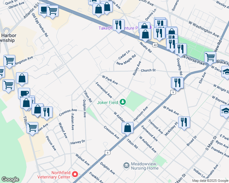 map of restaurants, bars, coffee shops, grocery stores, and more near 811 Tremont Avenue in Pleasantville