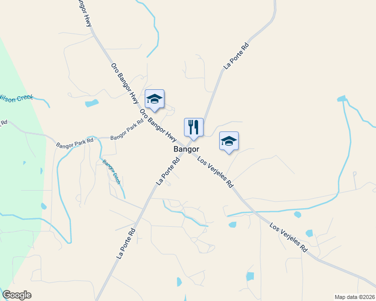 map of restaurants, bars, coffee shops, grocery stores, and more near in Bangor
