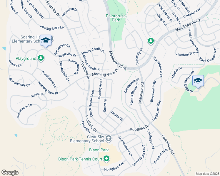 map of restaurants, bars, coffee shops, grocery stores, and more near 2562 Coach House Loop in Castle Rock