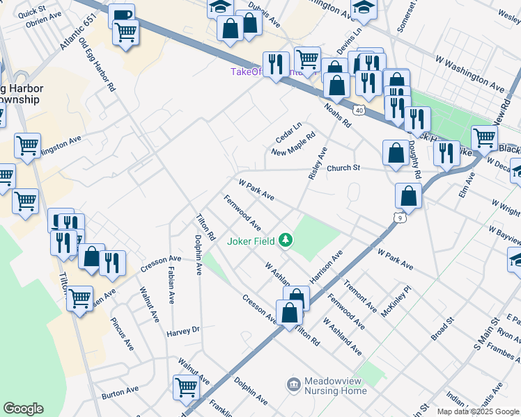 map of restaurants, bars, coffee shops, grocery stores, and more near 811 Tremont Avenue in Pleasantville