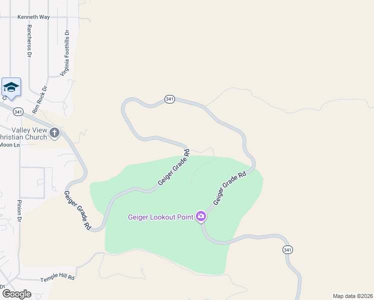 map of restaurants, bars, coffee shops, grocery stores, and more near 2396 Geiger Grade Road in Reno