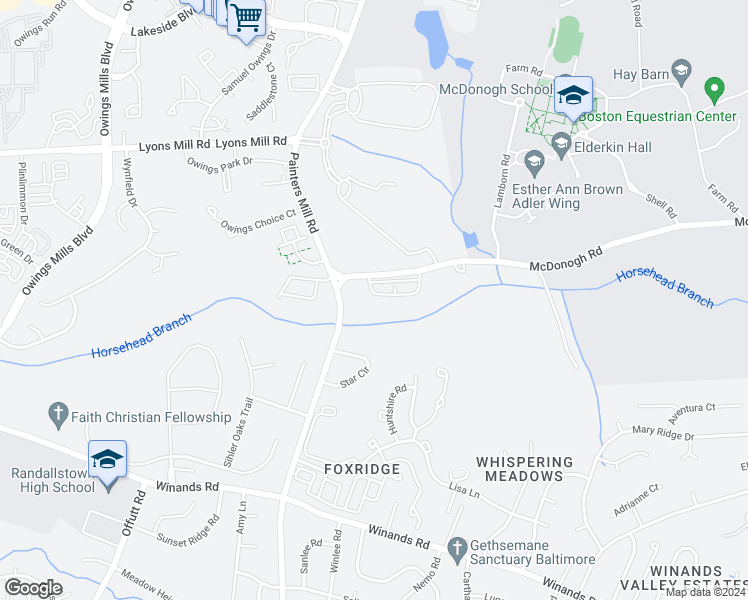 map of restaurants, bars, coffee shops, grocery stores, and more near 8811 Stoneridge Circle in Baltimore