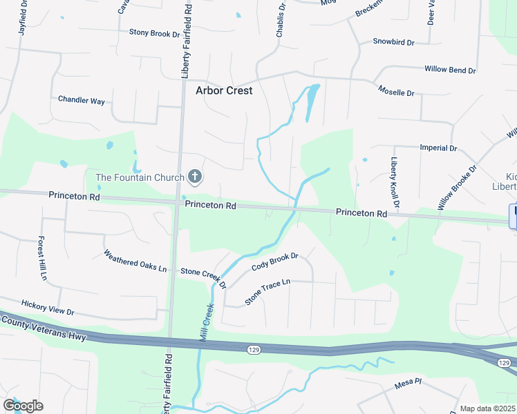 map of restaurants, bars, coffee shops, grocery stores, and more near Princeton Road in Hamilton