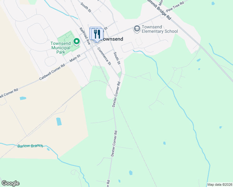 map of restaurants, bars, coffee shops, grocery stores, and more near 716 Dexter Corner Road in Townsend