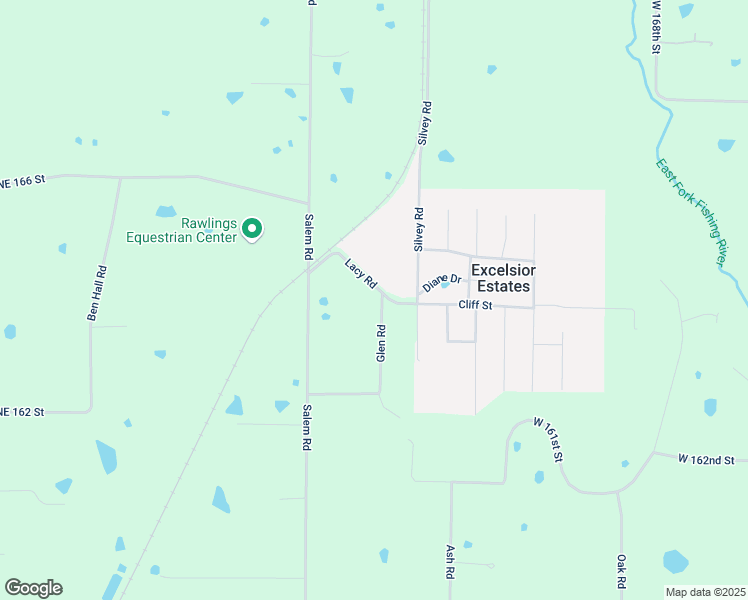 map of restaurants, bars, coffee shops, grocery stores, and more near 16402 Glen Road in Excelsior Springs