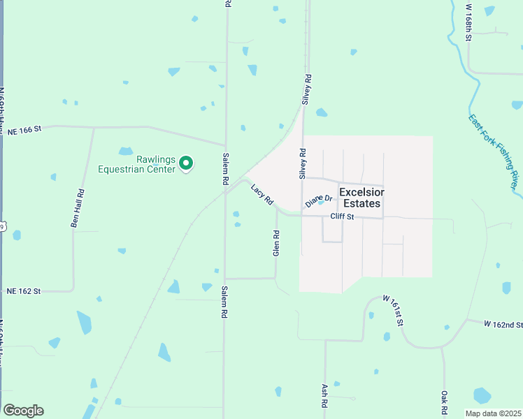 map of restaurants, bars, coffee shops, grocery stores, and more near 16402 Glen Road in Excelsior Springs