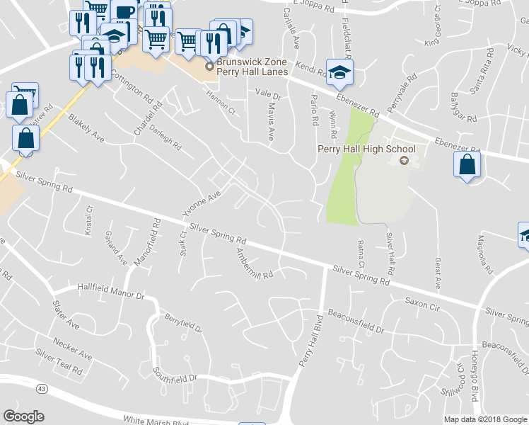 map of restaurants, bars, coffee shops, grocery stores, and more near 3 Fallon Court in Nottingham