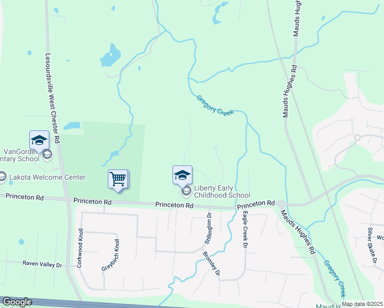 map of restaurants, bars, coffee shops, grocery stores, and more near 6454 Katherine Manor Court in Hamilton