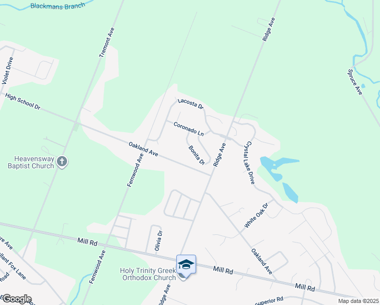 map of restaurants, bars, coffee shops, grocery stores, and more near 133 Bonita Drive in Egg Harbor Township