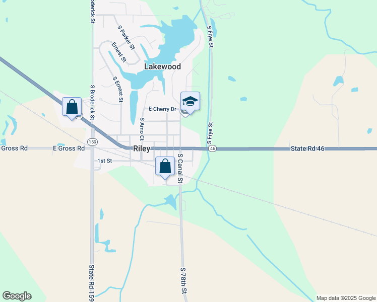 map of restaurants, bars, coffee shops, grocery stores, and more near in Riley