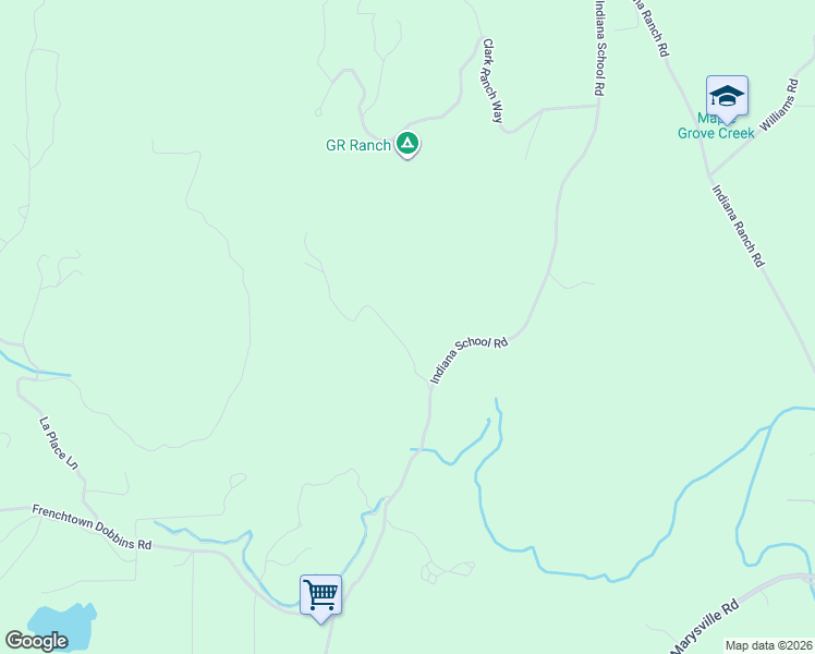 map of restaurants, bars, coffee shops, grocery stores, and more near 14878 Indiana School Road in Dobbins