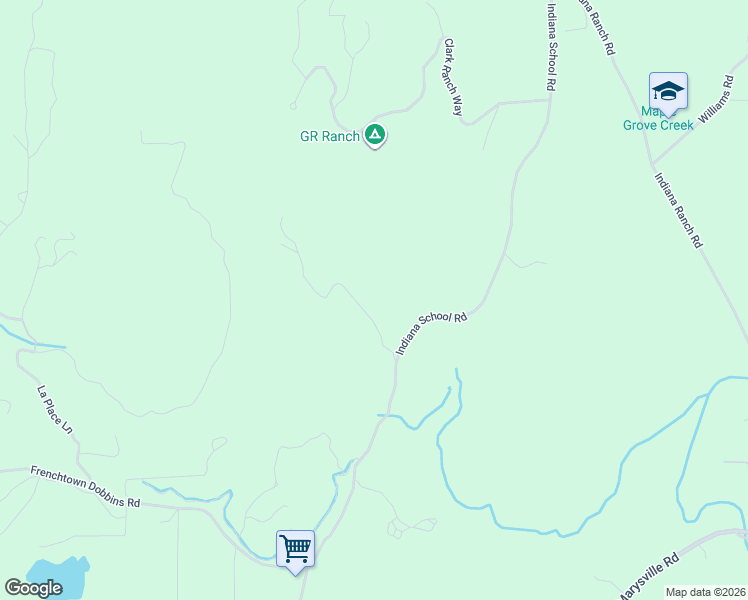 map of restaurants, bars, coffee shops, grocery stores, and more near 14878 Indiana School Road in Dobbins