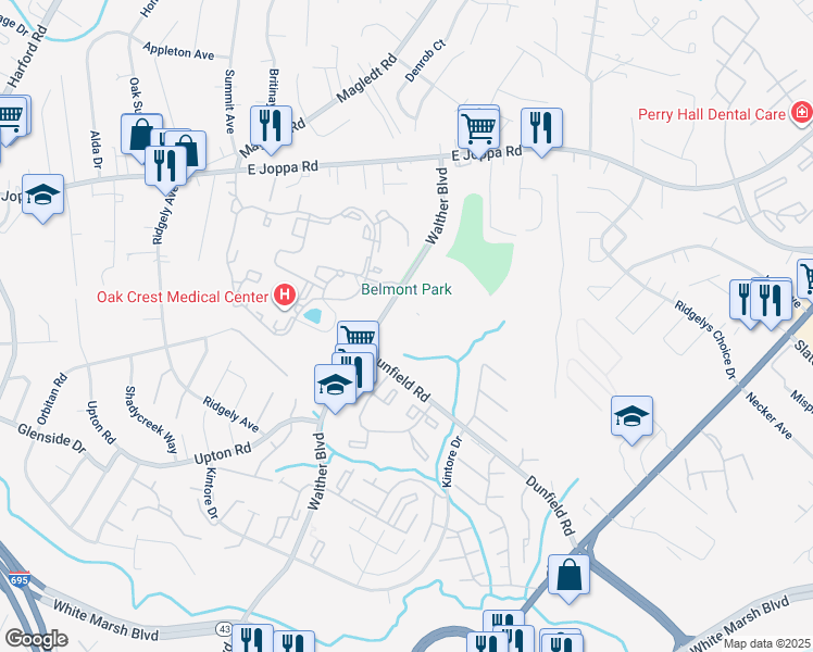 map of restaurants, bars, coffee shops, grocery stores, and more near 16 Beyda Court in Nottingham