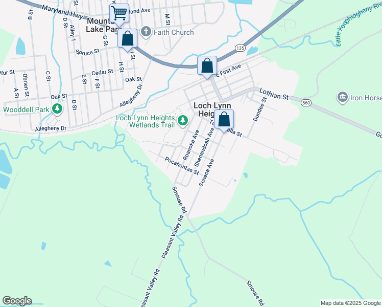 map of restaurants, bars, coffee shops, grocery stores, and more near 402 Roanoke Avenue in Oakland