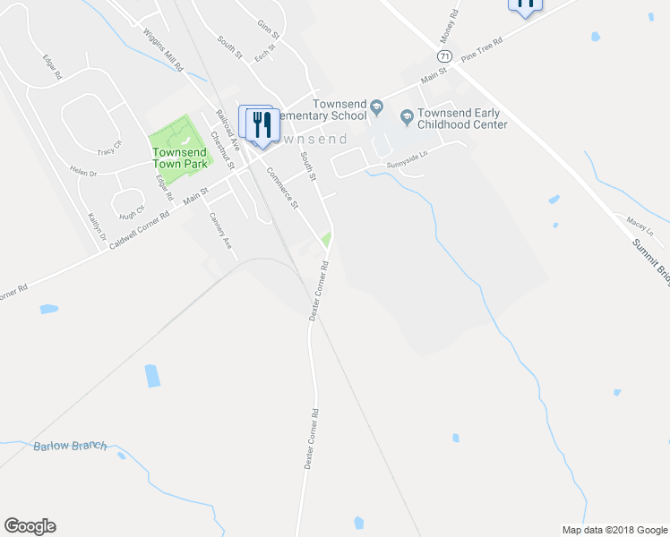 map of restaurants, bars, coffee shops, grocery stores, and more near 709 Dexter Corner Road in Townsend