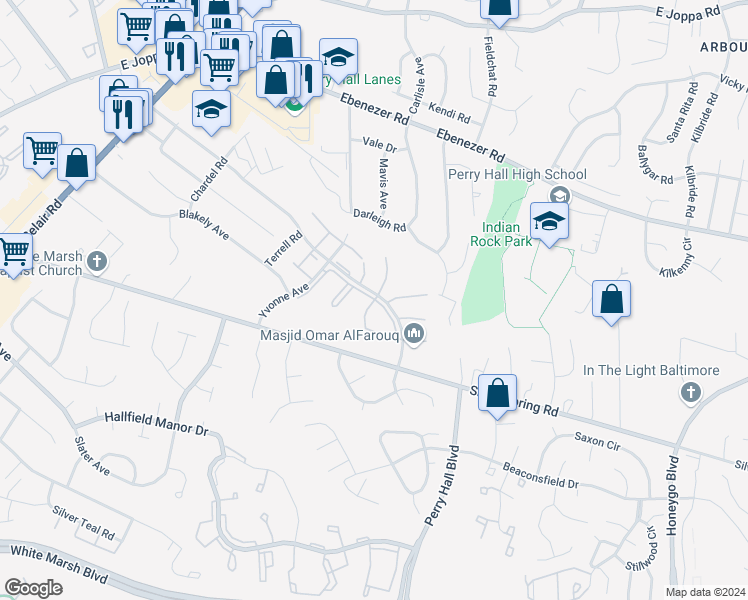 map of restaurants, bars, coffee shops, grocery stores, and more near 4 Fallon Court in Nottingham