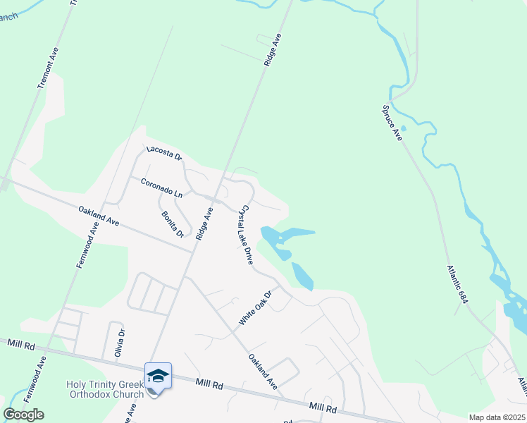 map of restaurants, bars, coffee shops, grocery stores, and more near 10 Misty Lake Court in Egg Harbor Township
