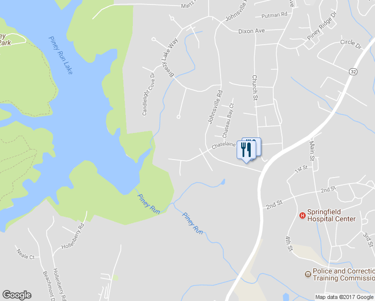 map of restaurants, bars, coffee shops, grocery stores, and more near 710 Waters Edge Court in Sykesville
