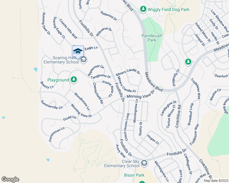 map of restaurants, bars, coffee shops, grocery stores, and more near 4367 Prairie Rose Circle in Castle Rock