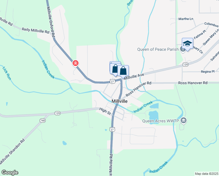 map of restaurants, bars, coffee shops, grocery stores, and more near 2916 Water Street in Hamilton