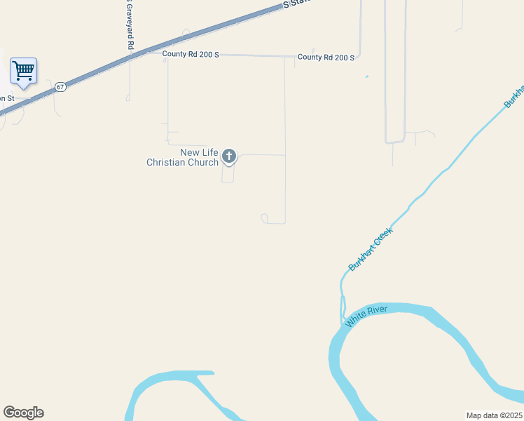 map of restaurants, bars, coffee shops, grocery stores, and more near 2475 South Guy Road in Paragon