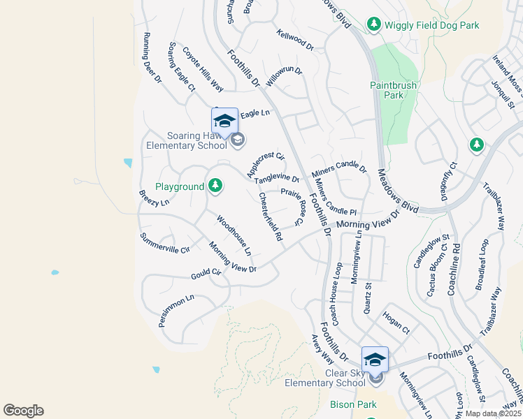 map of restaurants, bars, coffee shops, grocery stores, and more near 4552 Ginger Court in Castle Rock