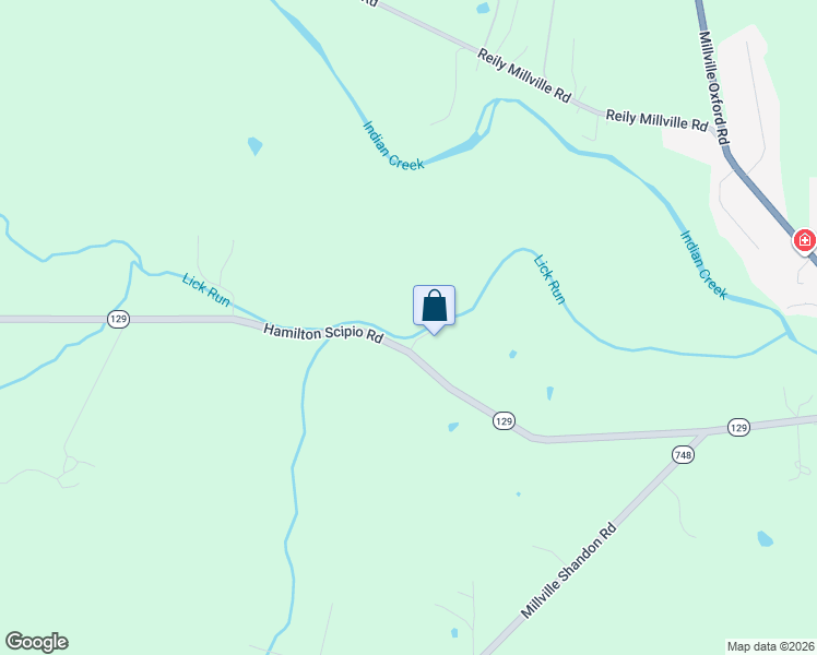 map of restaurants, bars, coffee shops, grocery stores, and more near 3512 Hamilton Scipio Road in Hamilton