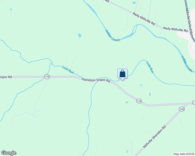 map of restaurants, bars, coffee shops, grocery stores, and more near 3603 Hamilton Scipio Road in Hamilton