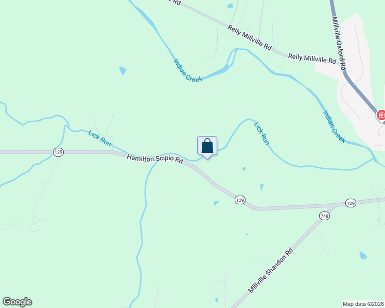 map of restaurants, bars, coffee shops, grocery stores, and more near 3512 Hamilton Scipio Road in Hamilton