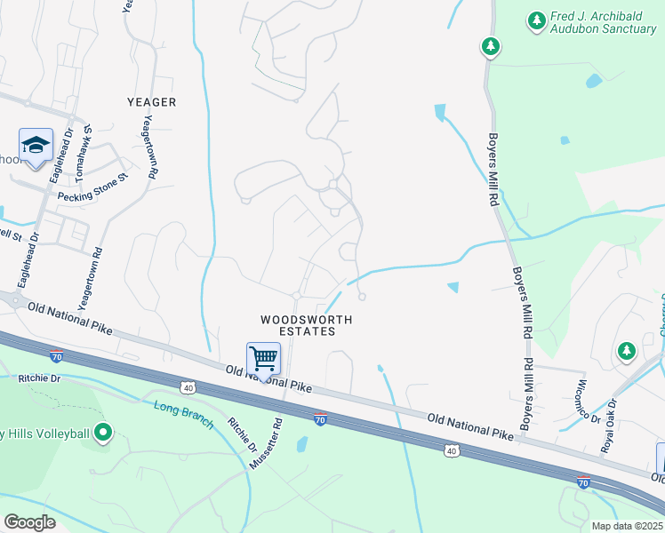 map of restaurants, bars, coffee shops, grocery stores, and more near 10816 Dewey Way East in New Market