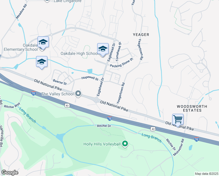 map of restaurants, bars, coffee shops, grocery stores, and more near 10255 Sculpin Street in New Market