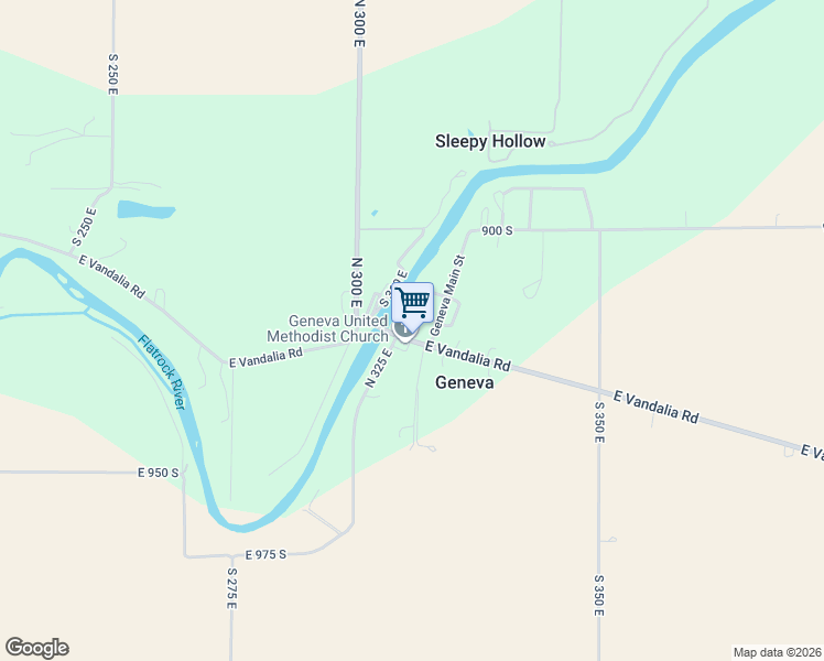 map of restaurants, bars, coffee shops, grocery stores, and more near 9275 South Geneva Road in Flat Rock