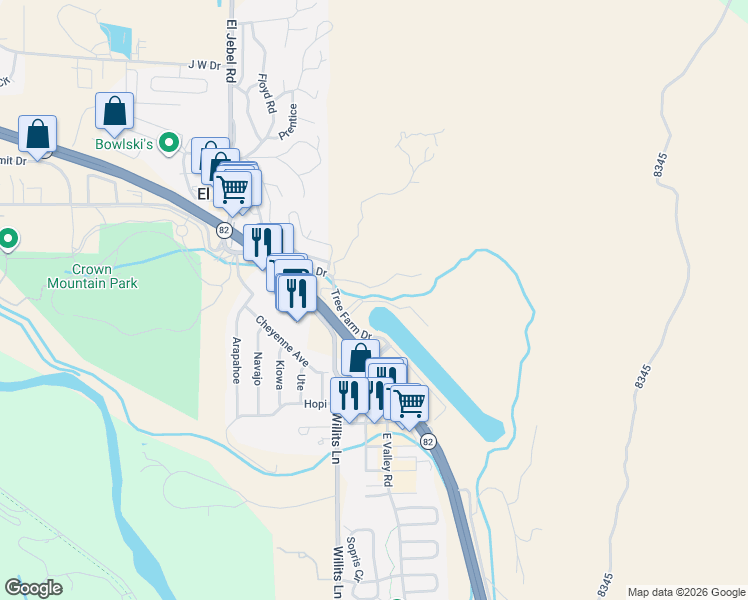 map of restaurants, bars, coffee shops, grocery stores, and more near 301 Tree Farm Drive in Carbondale