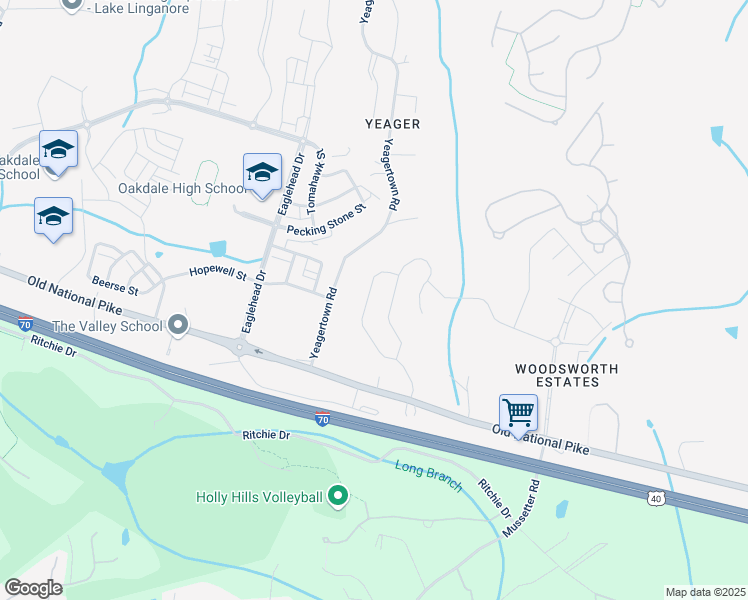 map of restaurants, bars, coffee shops, grocery stores, and more near 5627 Jordan Boulevard in New Market