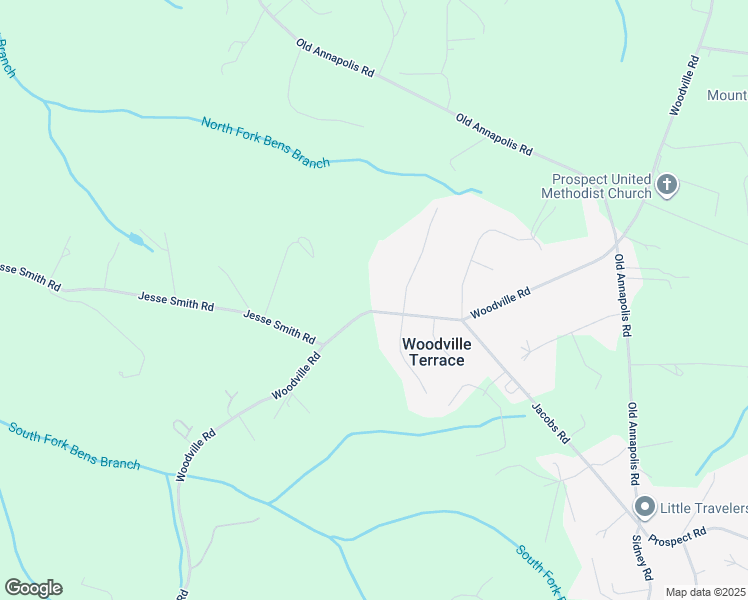 map of restaurants, bars, coffee shops, grocery stores, and more near 5730 Woodville Road in Mount Airy