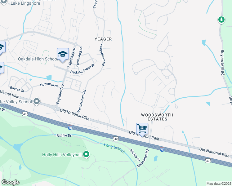map of restaurants, bars, coffee shops, grocery stores, and more near 10403 Whiterose Drive in New Market