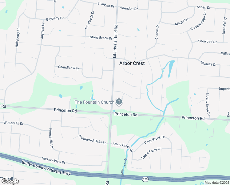 map of restaurants, bars, coffee shops, grocery stores, and more near 4207 Stone Meadow Drive in Butler County