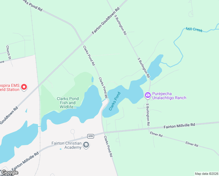 map of restaurants, bars, coffee shops, grocery stores, and more near 255 Clarks Pond Road in Bridgeton