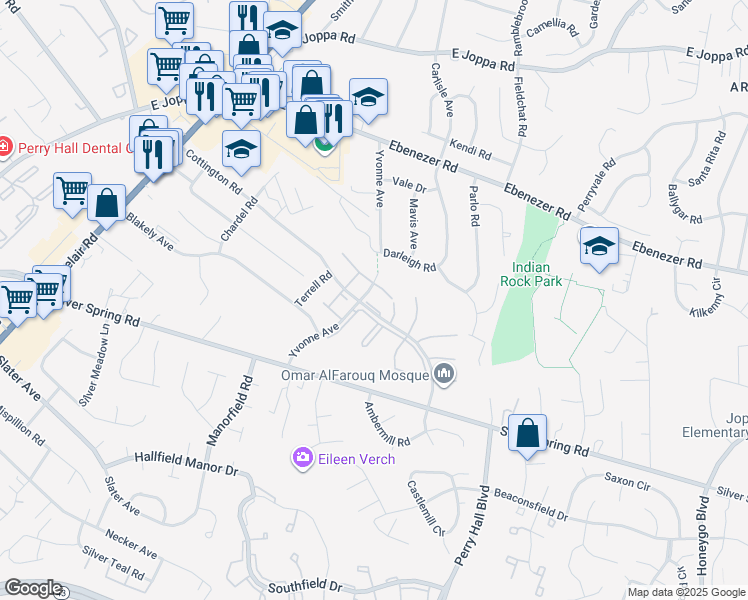 map of restaurants, bars, coffee shops, grocery stores, and more near 4504 Cottington Road in Nottingham