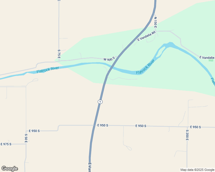 map of restaurants, bars, coffee shops, grocery stores, and more near 9168 Indiana 9 in Flat Rock