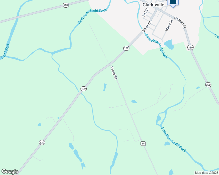 map of restaurants, bars, coffee shops, grocery stores, and more near 4269 Pansy Road in Clarksville