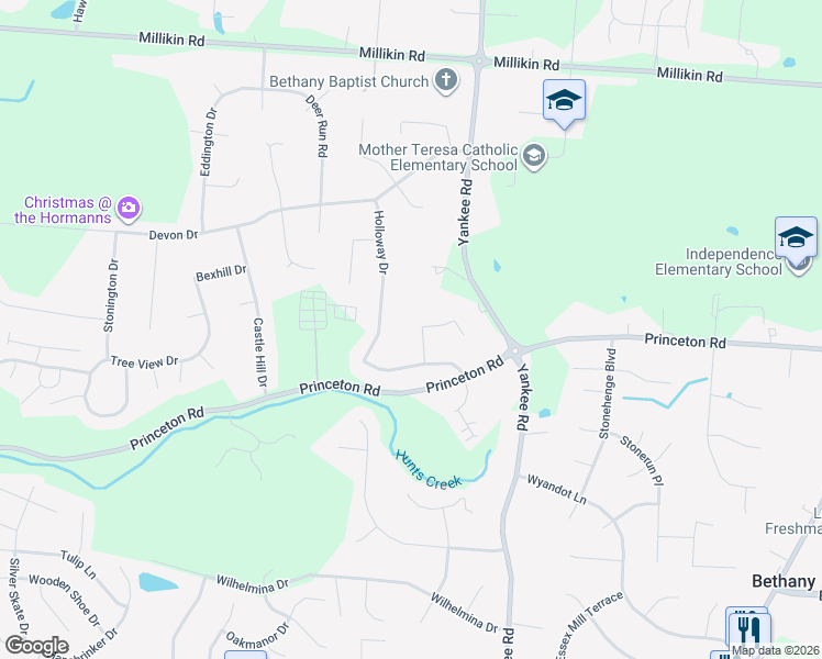 map of restaurants, bars, coffee shops, grocery stores, and more near 6329 Penny Lane in Butler County