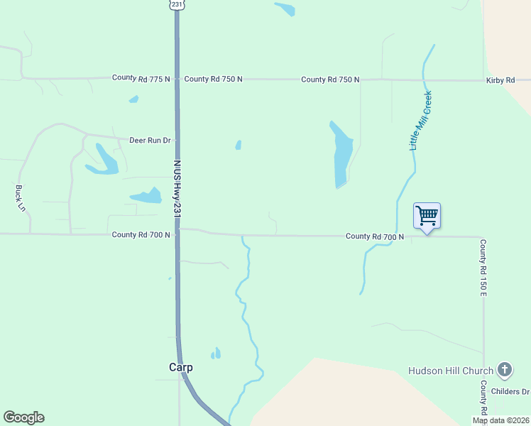 map of restaurants, bars, coffee shops, grocery stores, and more near 7577 Hudson Hill Road in Spencer