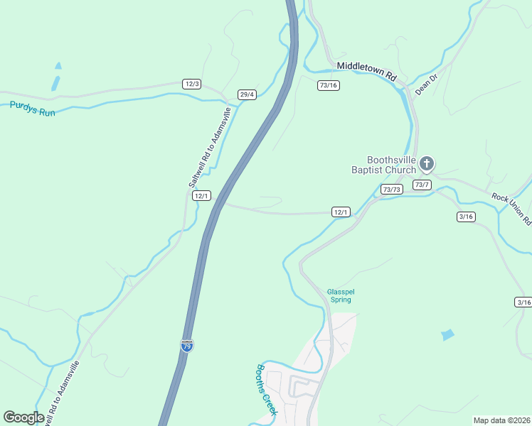 map of restaurants, bars, coffee shops, grocery stores, and more near Horners Run Road in Shinnston