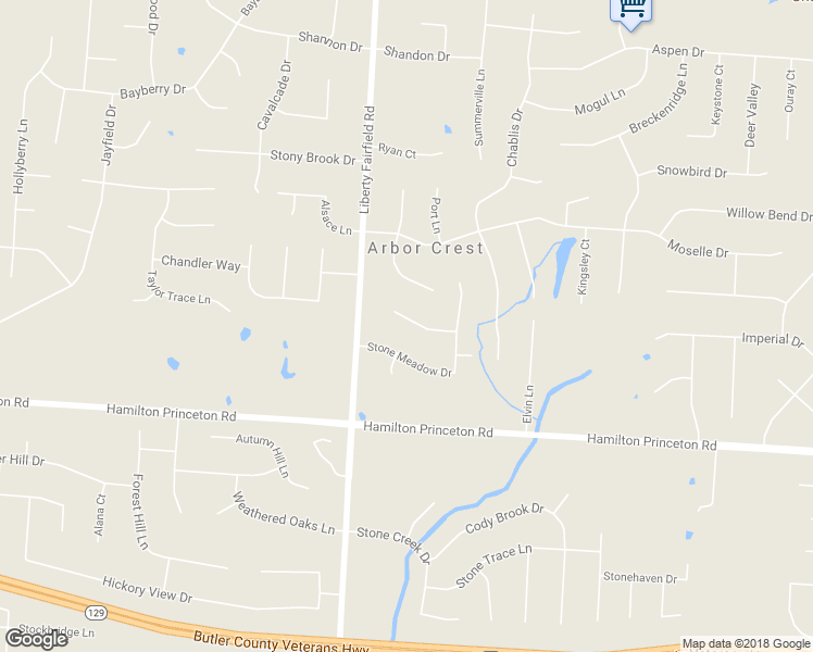 map of restaurants, bars, coffee shops, grocery stores, and more near 4265 Pheasant Trail Court in Butler County