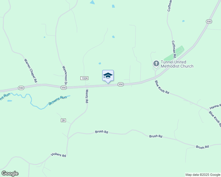map of restaurants, bars, coffee shops, grocery stores, and more near 16860 Ohio 550 in Marietta