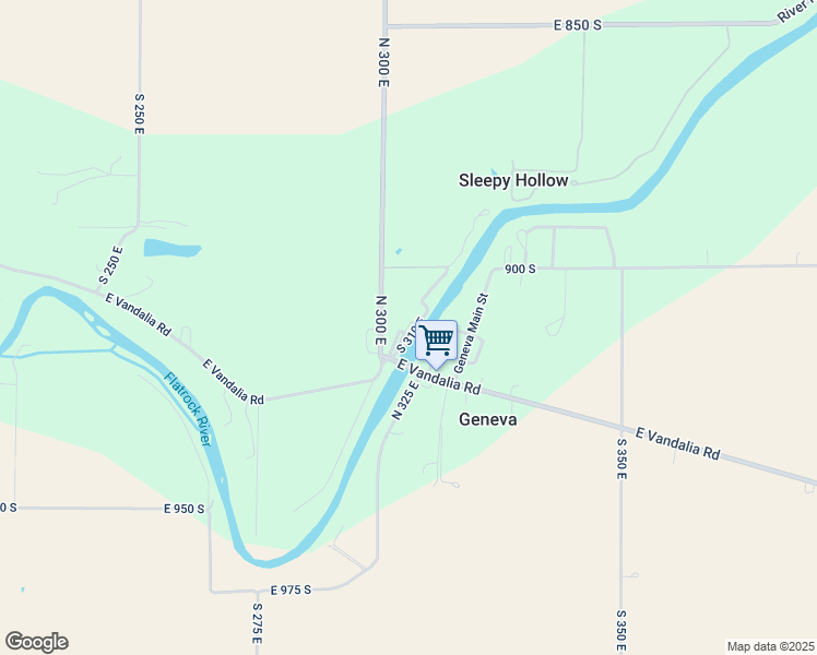 map of restaurants, bars, coffee shops, grocery stores, and more near 8815 South 310 East in Flat Rock